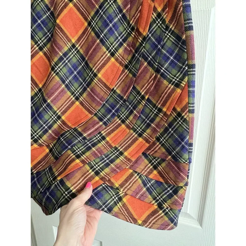 PLENTY BY TRACY REESE Anthropologie Wool Blend Layered Plaid Skirt - Picture 2 of 12